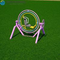 Gyroscope Humain Portable pour Enfants de 8 à 12 Ans Huajin HJJ106 – Équipement de Parc d'Attractions Intérieur/Extérieur, Anneau Spatial en Tube Carré Soudé
