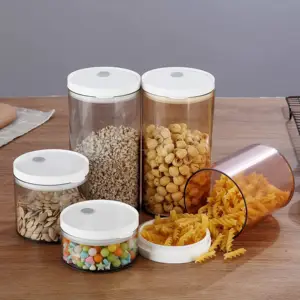 METKA 1300ml sealed jar dry hot sale moisture plastic snack cereal chot saley storage airtight food storage container