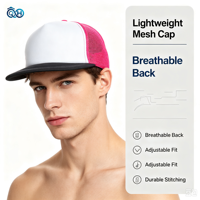 Gorra de Verano de Malla con Visera Plana al por Mayor, Gorra Deportiva Casual para Exteriores con Logotipo Personalizado Bordado, Estilo Hip Hop