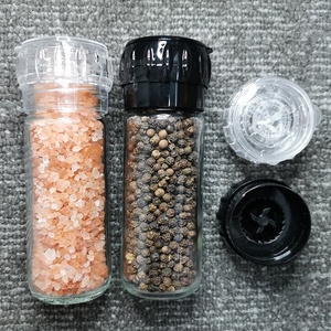 Bán Sỉ Máy Xay Nhựa Và Thủy Tinh Bộ Máy Xay Muối Và Hạt Tiêu Trong Suốt Thủ Công Chất Lượng Cao 100Ml Có Nắp Đậy - Product Image 4