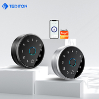 Serrure de porte intelligente sans fil Tediton, à code, avec application TUYA, à empreintes digitales, à pêne dormant, très vendue