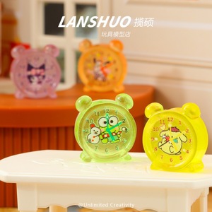 Reloj Despertador Mini Transparente que Brilla en la Oscuridad Lanshuo con Estampado Sanrio, Adorno 3D DIY, Suministros para Manualidades y Joyería - Product Image 3