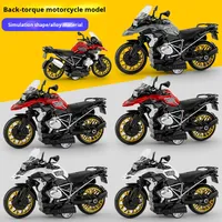 Modèle de moto de simulation pour enfants, en alliage moulé sous pression, à tirer en arrière, échelle 1:14