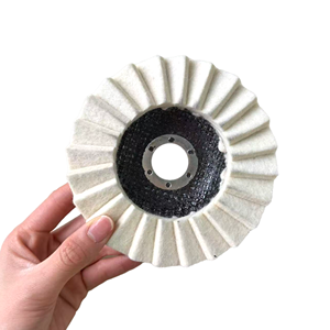 ล้อขนแกะขนาด 6 นิ้ว สำหรับขัดกระจกให้เงา เครื่องมือขัดแบบใช้แรงขัด เกรดอุตสาหกรรม - Product Image 1