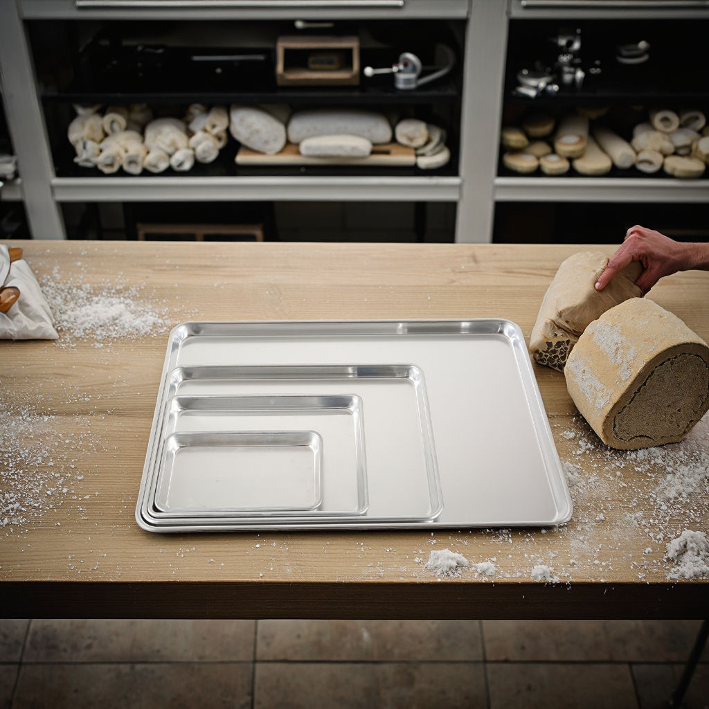 Commercial Aluminum Square Pan Baking Tray Disposable Oven Safe Perforated  Holes for Cookie Pizza Bread Muffin