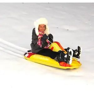 Winter Sport Hard Bottom Kid Snow Tube Sledge Skiing Pvc Inflatable Toboggan Slide Snow Mobile Sled For Children Snow Toy