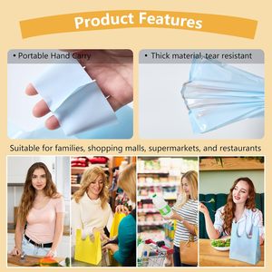 ถุงขยะแบบเสื้อยืด ถุงหิ้ว HDPE สำหรับซุปเปอร์มาร์เก็ตและใช้ในครัวเรือน ขายส่ง - Product Image 4