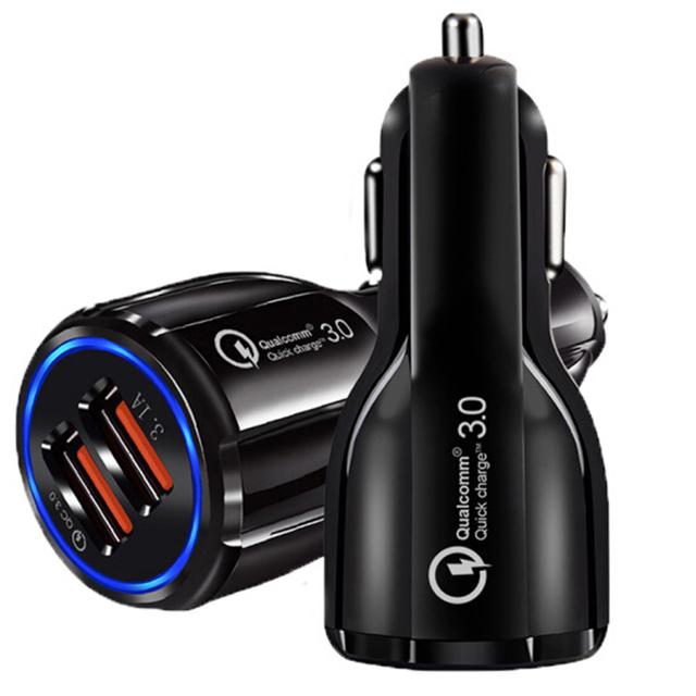 ABILKEEN Hot Sell 3.1A Portable  Phone Fast Charger Universal 2 Port Usb Quick Charge 3.0 Car Charger Adapter Dual Usb