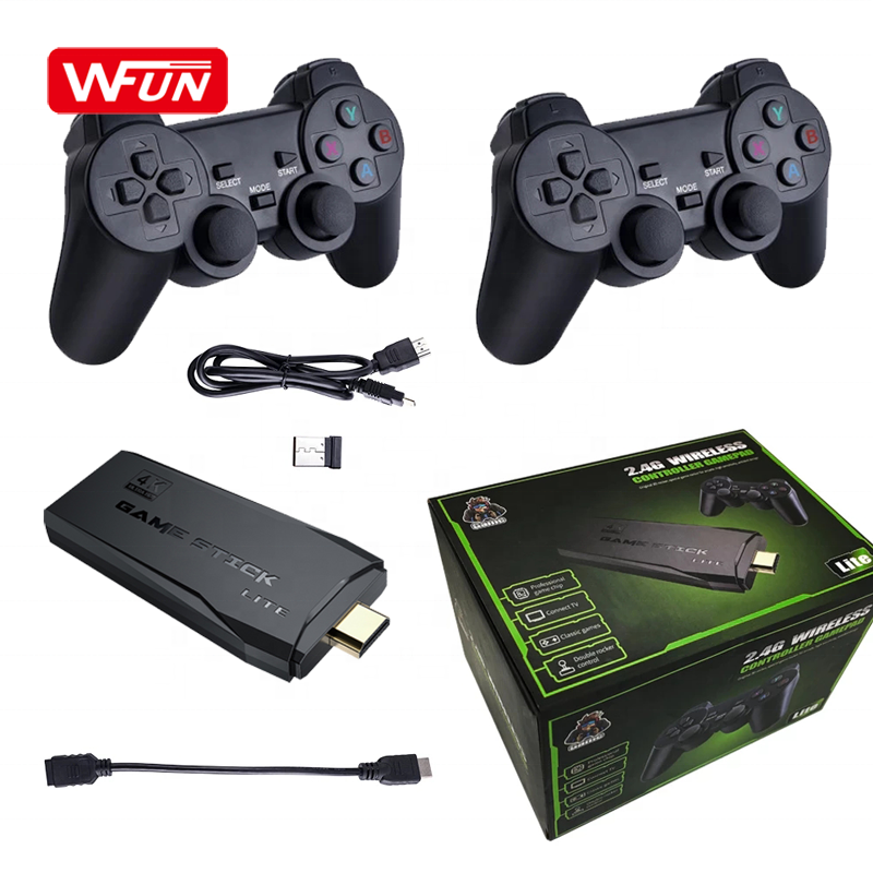 HD 4K Игровая приставка 64 ГБ 10000 + M8 Игровая приставка с беспроводными контроллерами 2,4G