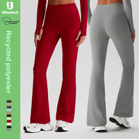 Polyester Recyclé Amincissant Stretch Gym Fitness Leggings Durable Yoga Flare Pantalon pour les Femmes