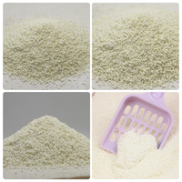 Litière pour chat en manioc en gros, agglomérante, haute absorption, jetable aux toilettes, biodégradable, anti-adhésive, nettoyage facile, marque privée