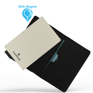 PU Leather & Aluminum <b>Open</b> RFID Anti-Theft Credit Card Holder Short Magnetic Wallet with Automatic Pop-<b>up</b> Nylon Lining - Product Image 1