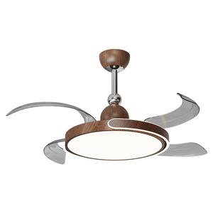 Remote Control Retractable Folding Blade Invisible Modern <b>Led</b> 36 Inch <b>Ceiling</b> <b>Fan</b> with Light for Living Room - Product Image 1