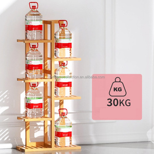 Support de plantes en bambou naturel multicouche, montage facile, écologique, durable, léger, pour <span class=keywords><strong>la</strong></span> maison et le <span class=keywords><strong>jardin</strong></span>, support de pot de fleurs, étagère - Product Image 6