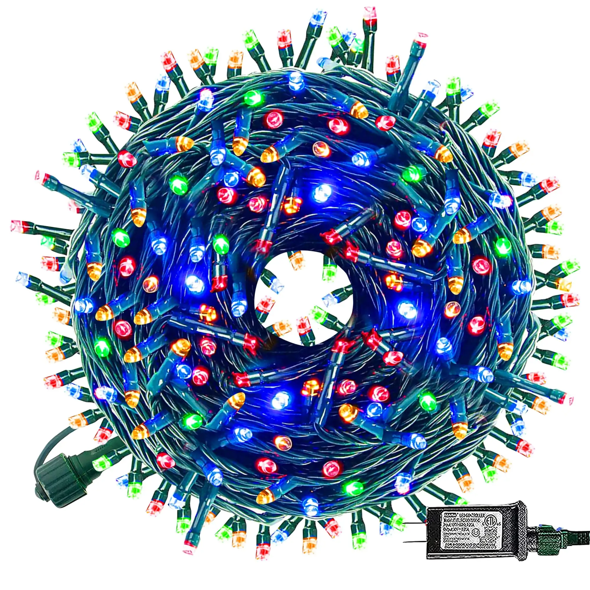 Christmas String Lights 240 LED Connectable Waterproof String Lights Green Wire with 8 Modes Decorations for Indoor Outdoor