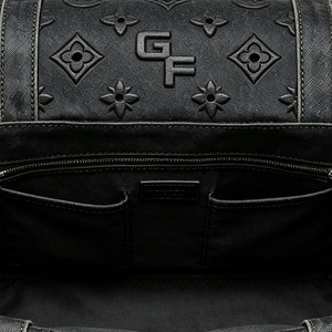 Sac messager à rabat en denim noir délavé avec monogramme, pour homme, multi-poches, utilitaire, sac bandoulière, fermeture éclair, tendance, imperméable - Product Image 2