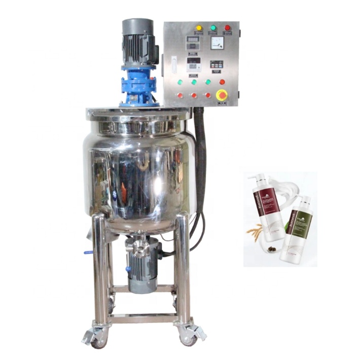 Бак для растушевки с двойным покрытием для изготовления косметического крема, шампуня, лосьона