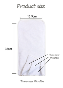 Inserto de pañal de tela suave sed, absorbente de microfibra, seco, 3 capas, almohadilla de inserción de pañal de Microterry Soaker - Product Image 6