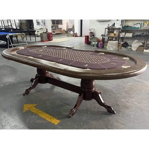 YH Custom Wooden Texas Hold'Em Poker Game <span class=keywords><strong>Mesa</strong></span> de póquer de 10 asientos con comedor superior - Product Image 5