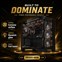 Fabricant de boîtiers d'ordinateur de bureau de jeu Micro ATX de haute qualité avec trois panneaux en verre trempé, format tour moyenne, OEM