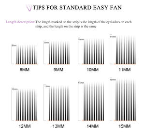Extensions de cils personnalisées 0.07 DD Easy Fan 5D 6D, plateaux de cils volume PBT à floraison rapide en 1 seconde, vente en gros - Product Image 2