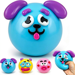 Smushers Dog Face Swap <b>Squishy</b> Soft Rubber Slow Bounce Squeeze Puzzle for Kids Grasp the Senses Fidget Toy 5-7 Years Unisex - Product Image 1