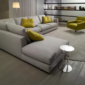 Salão Seccional Mobiliário Sofá Sala L Forma Sofá Set Design Tecido Atacado Personalização Nordic Modern Home Furniture