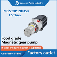 Pompe à engrenages à entraînement magnétique en acier inoxydable 316L, PEEK, PTFE, CIP, petit débit avec moteur CC sans balais pour pompe de codeur à jet d'encre
