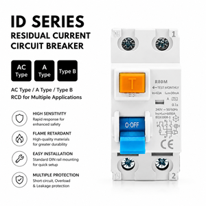 Disjoncteur différentiel RCCB <span class=keywords><strong>2P</strong></span>/4P 25-100A AC/A/B Type <span class=keywords><strong>ID</strong></span> RCD <span class=keywords><strong>30mA</strong></span>/100mA/300mA - Product Image 2