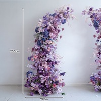Décoration de fleurs artificielles personnalisées NINI, arche de fleurs violettes, décoration haut de gamme pour arche de mariage, pour décoration de mariage en plein air