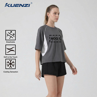T-shirt pour femme Kuenzi, prix avantageux, coupe ample, sensation de fraîcheur, manches courtes, tissu 100% polyester, 150 GSM