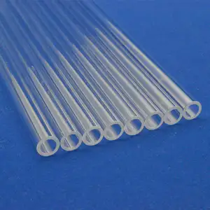 Resistencia al calor tubo de vidrio de cuarzo transparente generador de ozono tubo de cuarzo de gran diámetro de alta temperatura