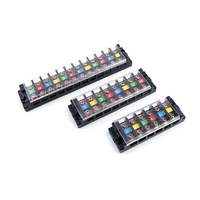 TA-2012 20A 600V câble électrique connecteur de fil bande panneau à double rangée alimentation à travers vis fixe barrière borniers