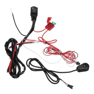 Kabel Saklar Lampu Strip Satu Kumpulan Dua Saklar Lampu Kerja LED Harness Lampu Kabut Led Spotlight Wiring Harness - Product Image 1