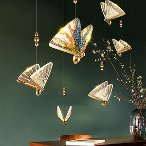 Nordic farfalla appeso lampadari a Led lampada a sospensione illuminazione interna per comodino sala da pranzo cucina - Product Image 2