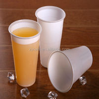 Gobelets et soucoupes jetables écologiques en plastique, personnalisables, 7 oz, en PP thermoformé, avec couvercle, pour fêtes, vente en gros