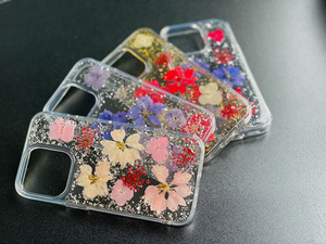 Ốp Lưng <span class=keywords><strong>TPU</strong></span> Mềm Trong Suốt Bling Fundas Ốp Hoa Khô Thật Cho <span class=keywords><strong>iPhone</strong></span> 13 Pro Max Ốp Điện Thoại Chống Sốc - Product Image 6