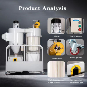 Nuevo Colector de <span class=keywords><strong>Polvo</strong></span> de Dos Etapas Yiboyuan, Separador Ciclónico + Filtro Hepa Pulse Jet para Virutas de Madera con 1 Año de Garantía - Product Image 3