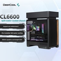 Boîtier en acier Deepcool Cl6600 Mid Tower noir, prend en charge les cartes graphiques de 388 mm, carte mère MicroATX refroidie par air de 175 mm, interface Type-C