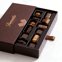 Boîte à chocolat artisanale de qualité supérieure personnalisable, boîte cadeau vide pour chocolats avec 12 compartiments, boîte en papier pour macarons, boîte à pâtisserie
