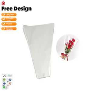 Transparent Opp Plastic <strong>Flower</strong> Bouquet <strong>Sleeve</strong> Cellophane Wrapping Bag for Gift for Printing Shopping Industry - Product Image 1