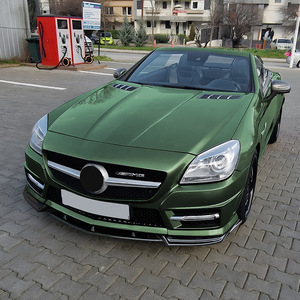 ลิ้นกันชนหน้า Mercedes-Benz SLK R172 ลายคาร์บอนไฟเบอร์ ABS สำหรับปี 2011-2015 ชุดแต่ง - Product Image 2