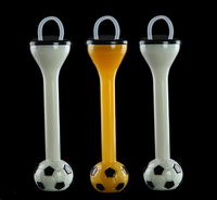 Gobelet de fête en plastique PET réutilisable de 600 ml en forme de ballon de football avec couvercle, sans BPA, anti-fuite, pour promotion de bar, souvenir, vente en gros