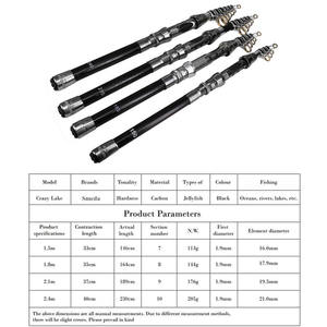 Caña de Pescar Giratoria de 1.5m/1.8m/2.1m, Potencia H, para Pesca de Perca en <span class=keywords><strong>Kayak</strong></span>, Pesca con Cebo Vivo, Suministros de Pesca Profesional - Product Image 3
