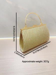 Grosir tas rantai selempang mewah tas tangan tas Tote Bahu Messenger wanita tas tangan emas - Product Image 6