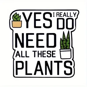 "OUI, j'ai <span class=keywords><strong>vraiment</strong></span> <span class=keywords><strong>besoin</strong></span> de toutes ces plantes" Broche drôle de lettre de mot - Product Image 2