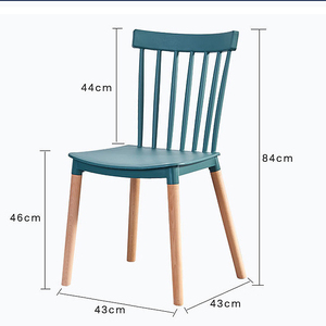 Silla de Plástico Moderna con Respaldo para Uso Doméstico, Suministro Directo de Fábrica, Juego de Mesa de Comedor Creativo e Informal para Hotel y Restaurante - Product Image 5