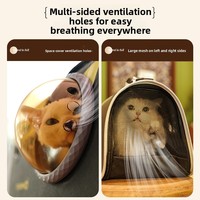 Grand Sac à Dos Portable de Luxe en PU pour Animaux de Compagnie (Chiens et Chats) – Capsule Spatiale Pliable et Respirante pour Extérieur, Capacité 5kg