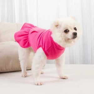 Robe pull col roulé en polaire pour petits chiens et chats, style princesse, avec poche et <span class=keywords><strong>harnais</strong></span> à anneau en D - Product Image 1