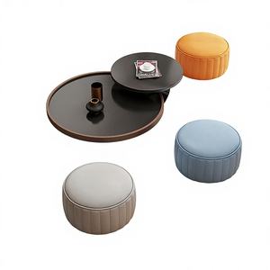 India Manufacturer PCI Model 878 Foldable Bedroom Dining <b>Table</b> Set Leather Design High Colored Velvet <b>Stools</b> Ottomans Storage - Product Image 4